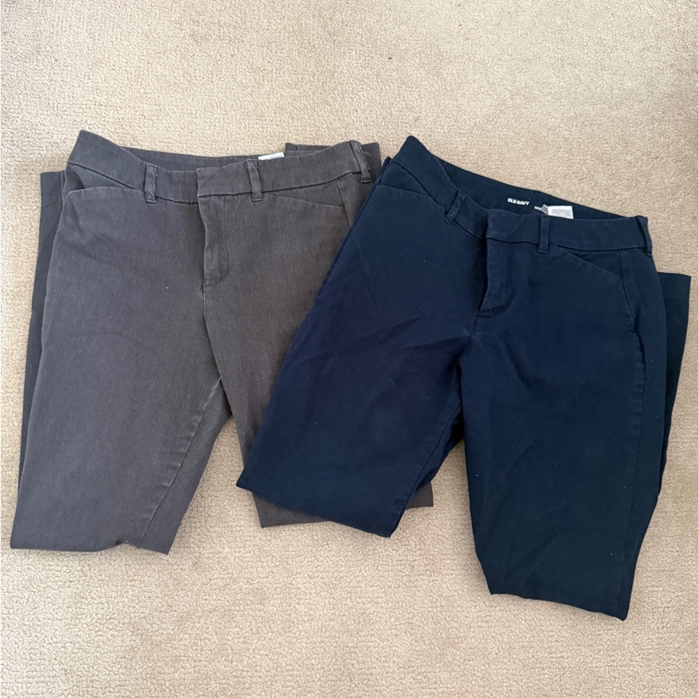 Pair of Women's Work Pants - Navy and Grey